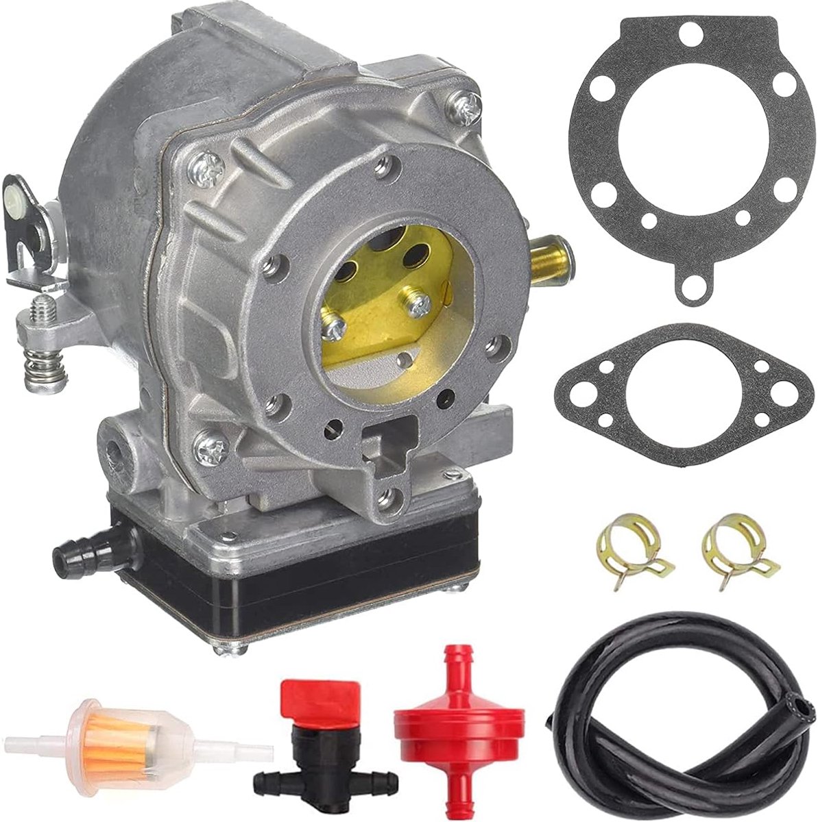 693480 Carburateur vervanging voor Briggs & Stratton 42E707 42E777 42A707 42A777 V-Twin motoren, voor LT1000 87-96 16-21 PK, met afdichtingen brandstofleiding brandstoffilter