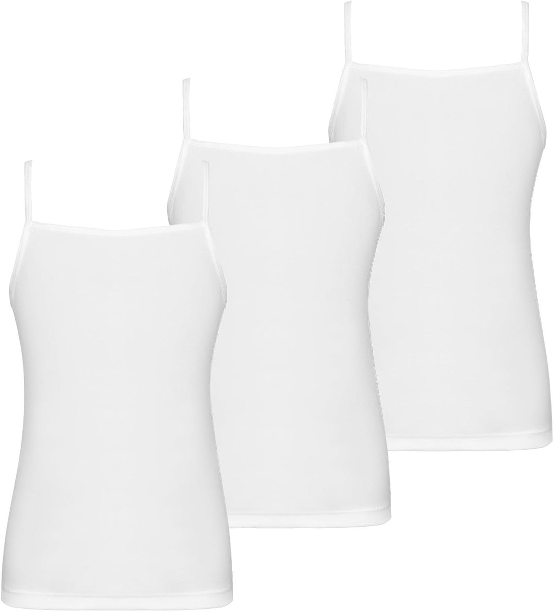Tanktops voor kinderen, effen cami-vesten voor kinderen, mouwloos, witte cami-tops voor kleine meisjes, kindervest, zomertops, meisjes spaghettibandjes, zachte