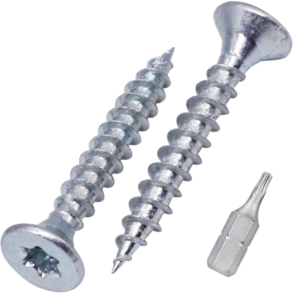 Houtschroeven 3,5 x 25 mm, torxkop, verzonken kop, spaanplaatschroeven, volledige schroefdraad