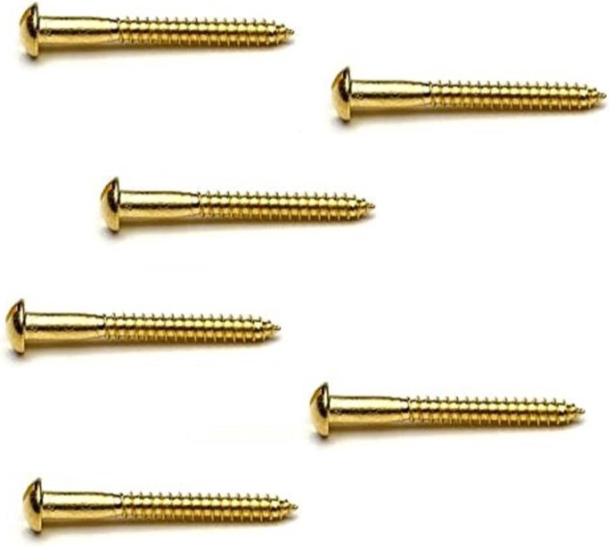 Hardware BH03781 3/4 x 6 ronde kop schroef met gleuf, massief messing (verpakking van 10), wit, stuk