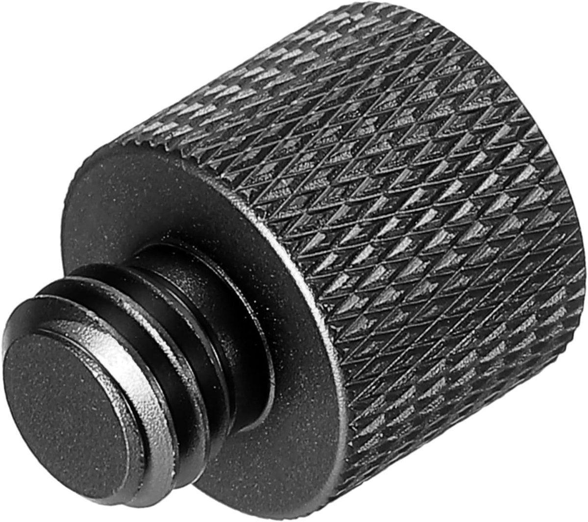 sourcing map Microfoonstandaard adapter 1/4 bus naar 3/8 stekker camera schroef zwart