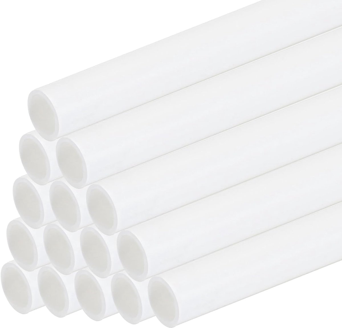 15 stuks kunststof buizen voor modellen van ABS, ronde buis 3 mm x 250 mm, wit, gemakkelijk te verwerken, voor doe-het-zelf architectuurmodellen