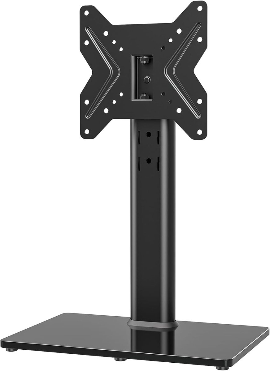 tv Staander Universele, in hoogte verstelbare standaard voor LCD LED flatscreen tv, Max. VESA 200x200 mm, zwart, Max. Belasting 45kg