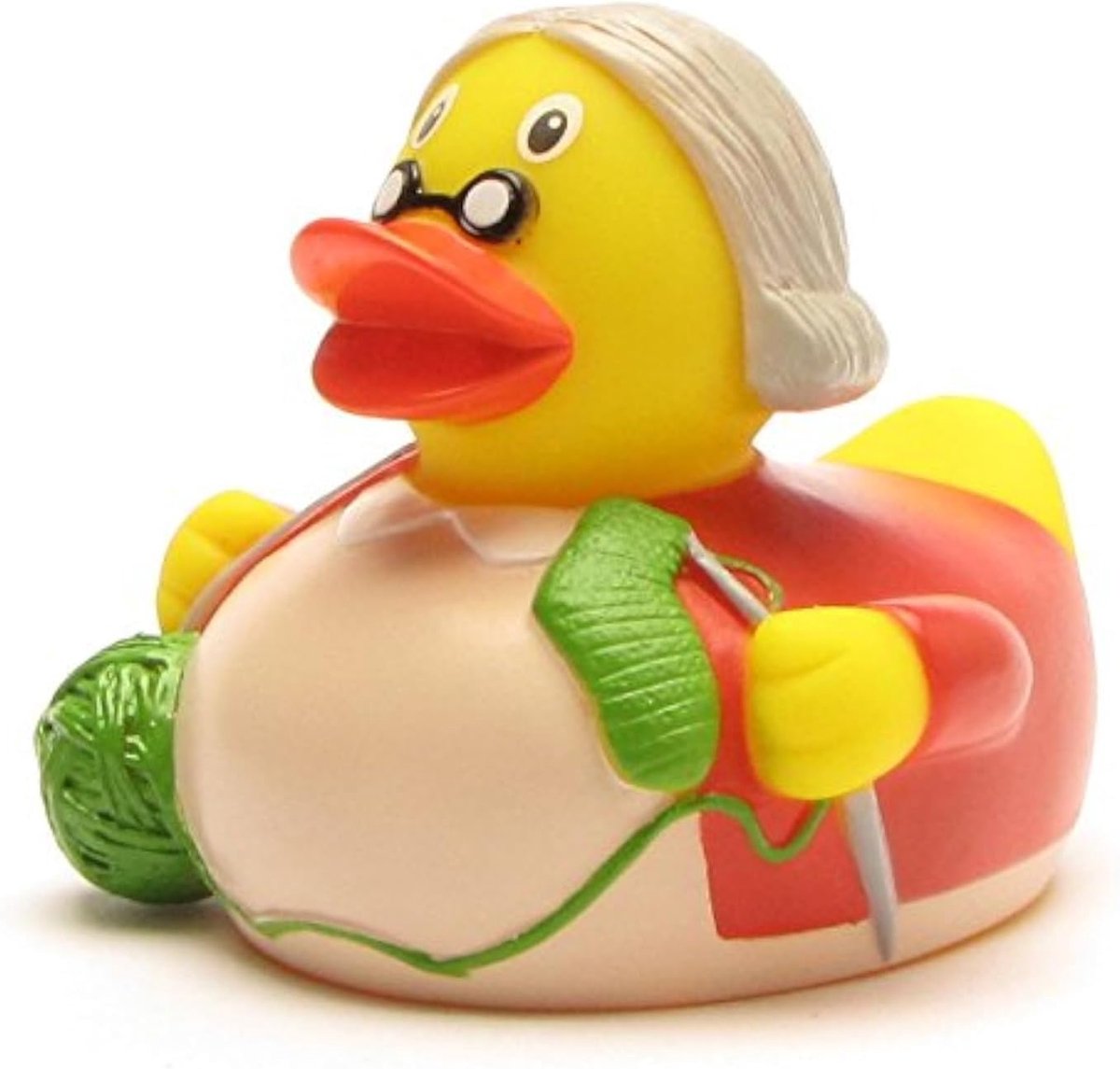 I Badeend Oma I Piepeend - L: 8 cm - incl. Piepende Eendje Sleutelhanger in Set I Cadeau voor Grootmoeder I Cadeau voor Grootouders
