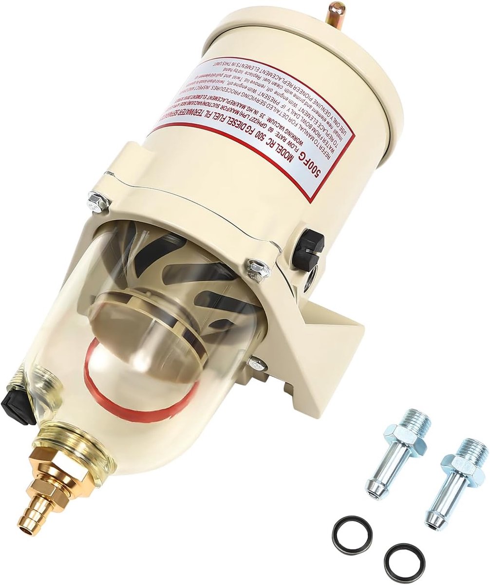 Brandstoffilter Waterafscheider 500FG 500FH Diesel Marine Vrachtwagen Benzine Racor Filter Ol Water voor dieselmotoren Marine Boot Snelboot Tractoren Elektrische Generatoren