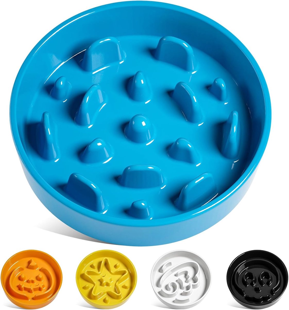 TAUCI Hond Slow Feeder Keramisch, 1,5 kopjes langzame eter kom voor honden, Puppy Slow Feeder Bowl voor snelle eters, hondengerechten om het eten te vertragen, doolhof Dog Bowl, Vortex
