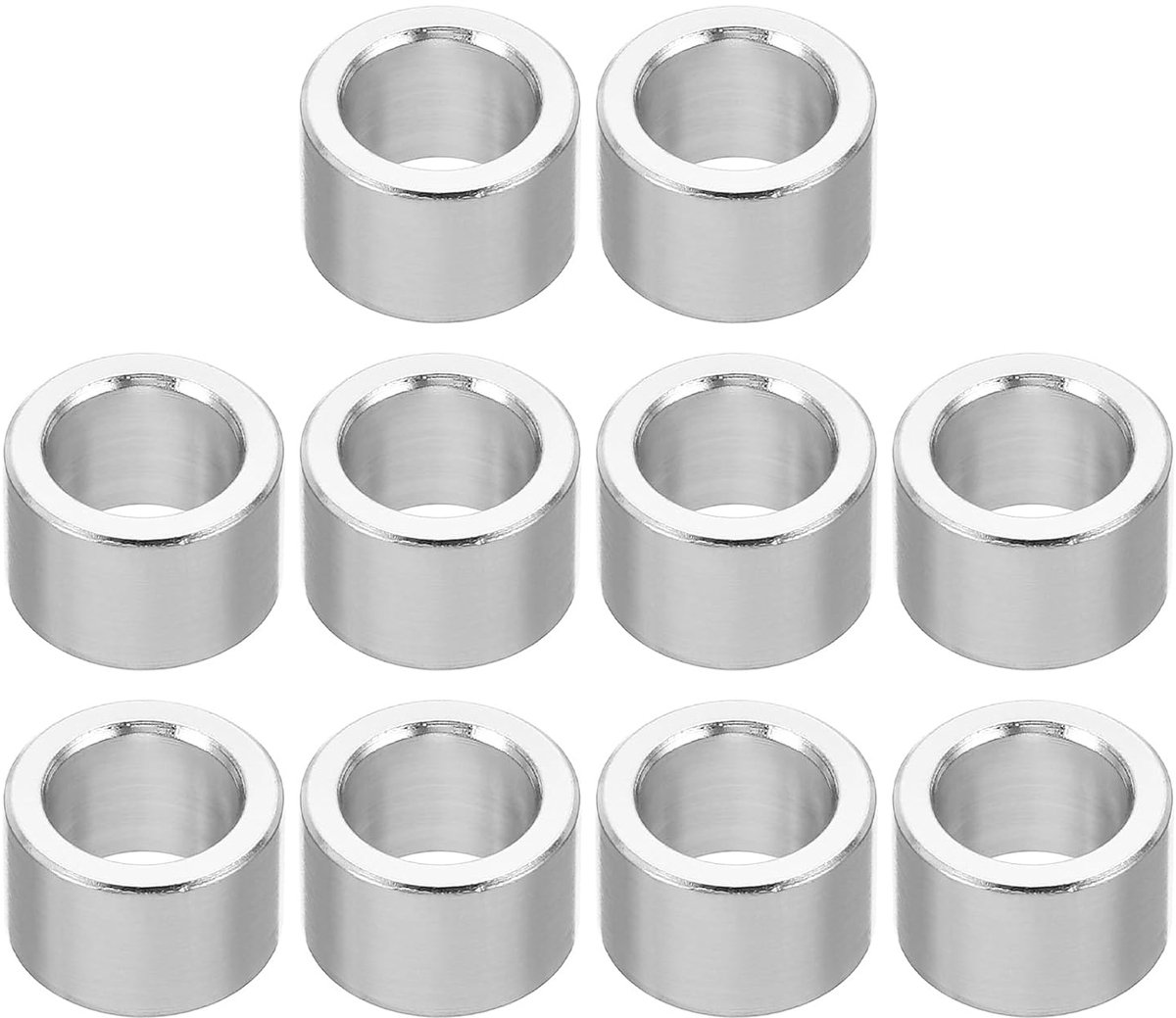 M8 10 stuks ronde aluminium afstandhouders metalen afstandhouders aluminium afstandhouders 8,2 mm ID x 12 mm AD x 8 mm L dikke aluminium afstandhouder schroef afstand voor 5/16" of M8