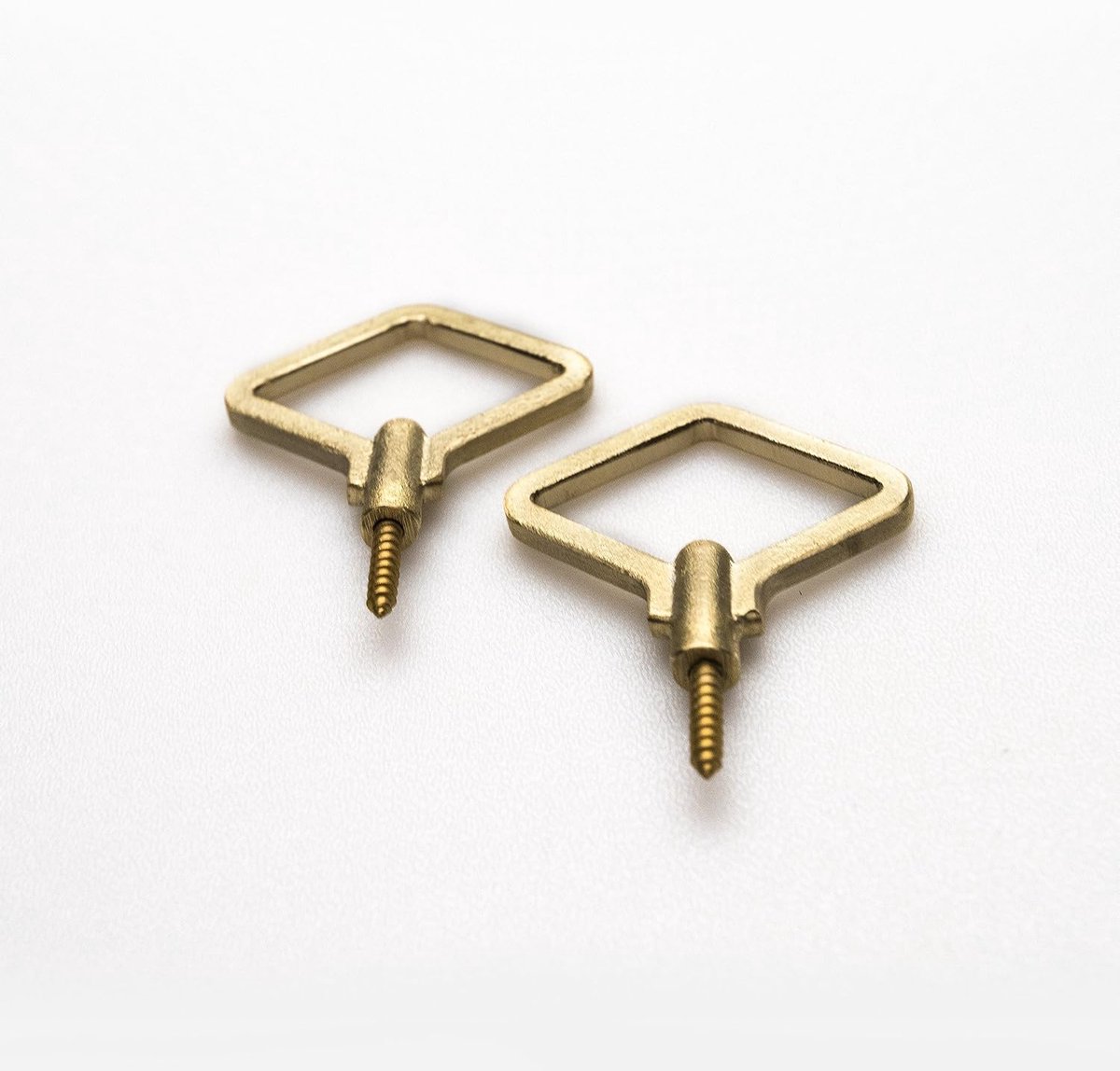 Zenmai diamant decoratieve messing muur & jas haken - Set van 2