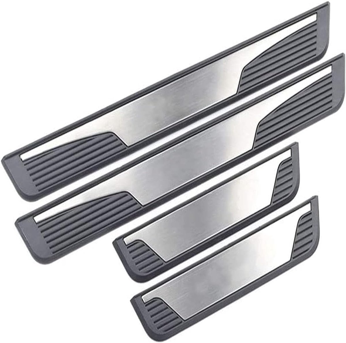 4 Stuks Rvs Auto Instaplijsten Kick Platen,Voor Peugeot 3008 5008 GT SUV 2016-2020 Pedaal Scuff Guard Drempel Trim Antislip Styling Decoratie