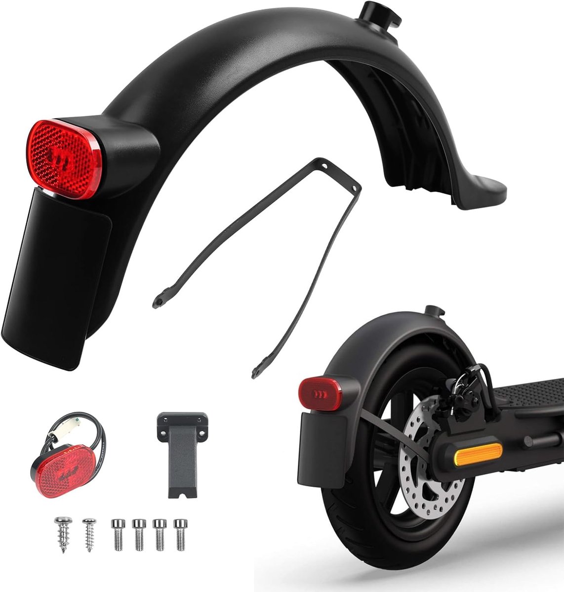 Achterspatbord voor Xiaomi M365/1S/Pro/Pro2, met spatbord en metalen houder, elektrische scooter achteraan, compatibel met Xiaomi M365 1S Pro Pro2 Essential accessoires