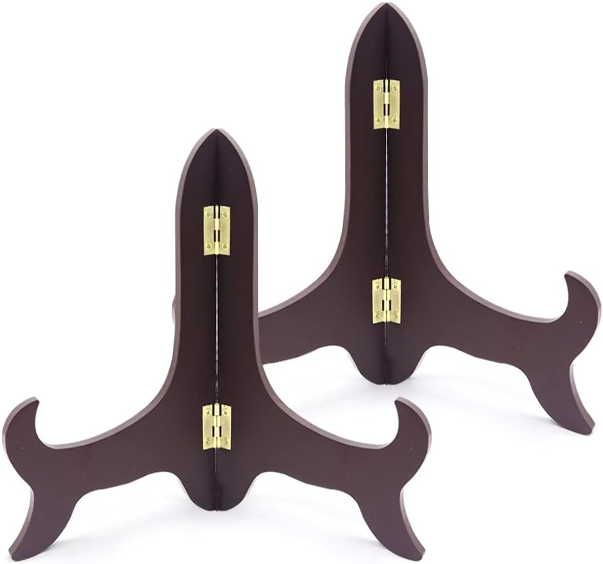 2 stuks houten plaatstandaards, houten decoratieve plaatstandaard, houten displaystandaard, voor woondecoraties, fotolijst, schildersezels, kunstwerk (22 cm)