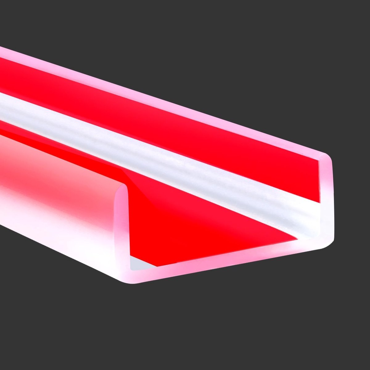 rubberen rand, zelfklevende transparante bescherming voor planken en werkbladen, gemaakt van siliconen, compatibel met 50 mm diepe U-profielen, 6 m
