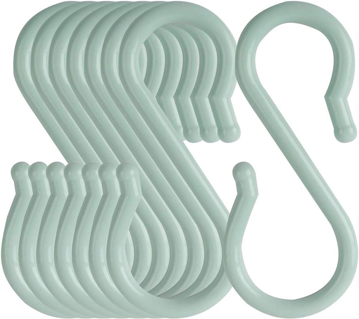 sourcing map S-vormige haken, kunststof voor keuken, badkamer, closet, hanger, potten en pannen kopjes, gebruiksvoorwerpen, kleding handdoeken rek 8stk. lichtblauw