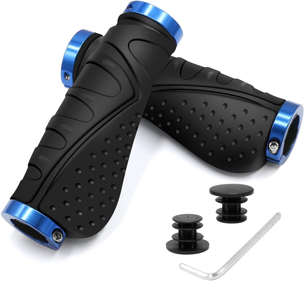 Handgrepen, antislip, ergonomische MTB-handgrepen, twee zijden, lock-on design, voor 22,2 mm, mountainbike, racefiets stuur