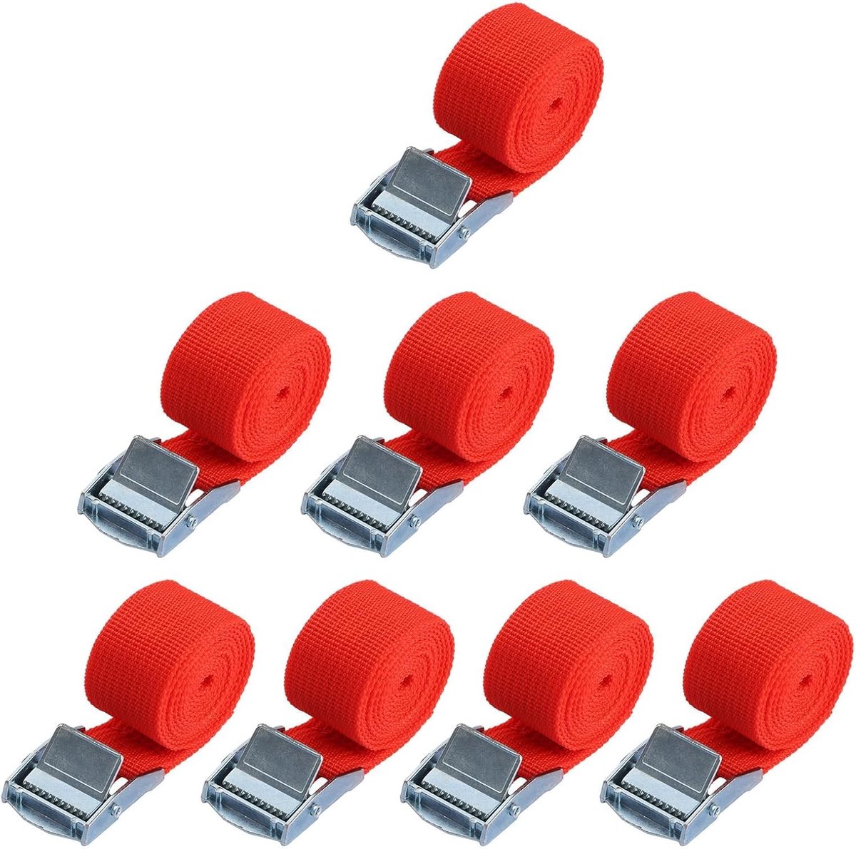 Spanbanden, 13 stuks, 1 meter lang, 25 mm breed, verstelbare riemen met clipsluiting, bevestigingsriemen, riemen voor motorframes