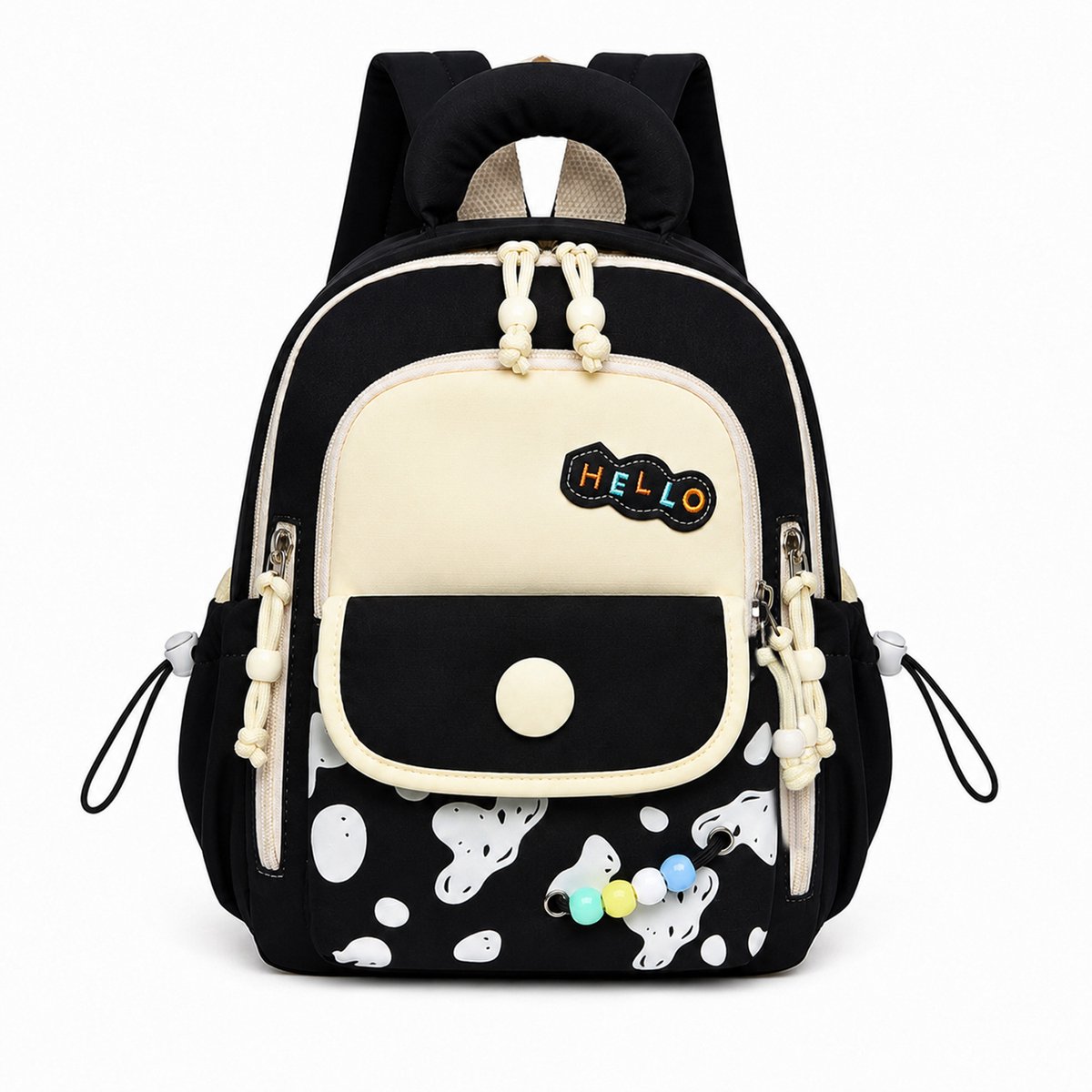 Kinder Rugzak – Kleuterrugzak – Waterafstotende Schooltas – Lichtgewicht – Voor School, Kinderopvang & Uitstapjes – Voor Jongens & Meisjes – Zwart – 23 × 11 × 30 cm – 1 Stuk