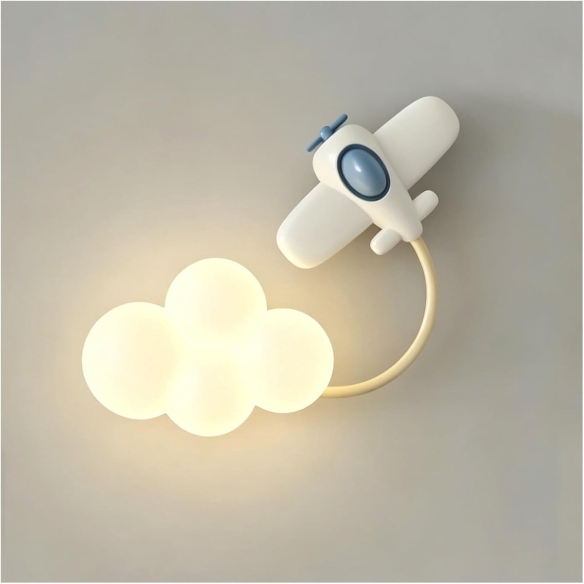 Wandlamp - Wolkenwandlamp - Wandlamp voor babykamer - Wandlamp met dierenmotief - Dimbaar - Witte lampenkap, geschikt voor slaapkamer- en babykamerverlichting.