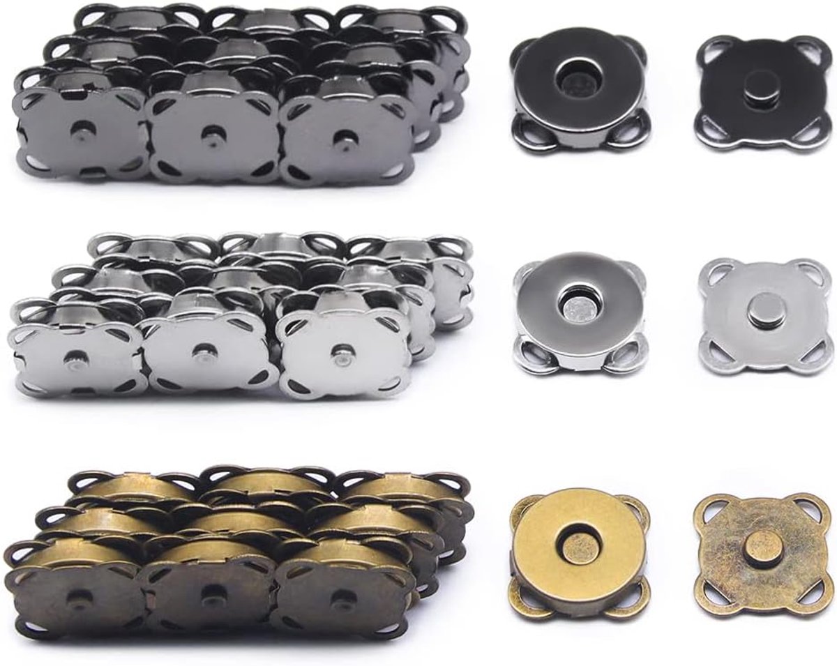 Knopen voor Portemonnee, Handtas, Portefeuille, Jas, Tas, Gemengde Sluitingen, Drukknopen 15mm