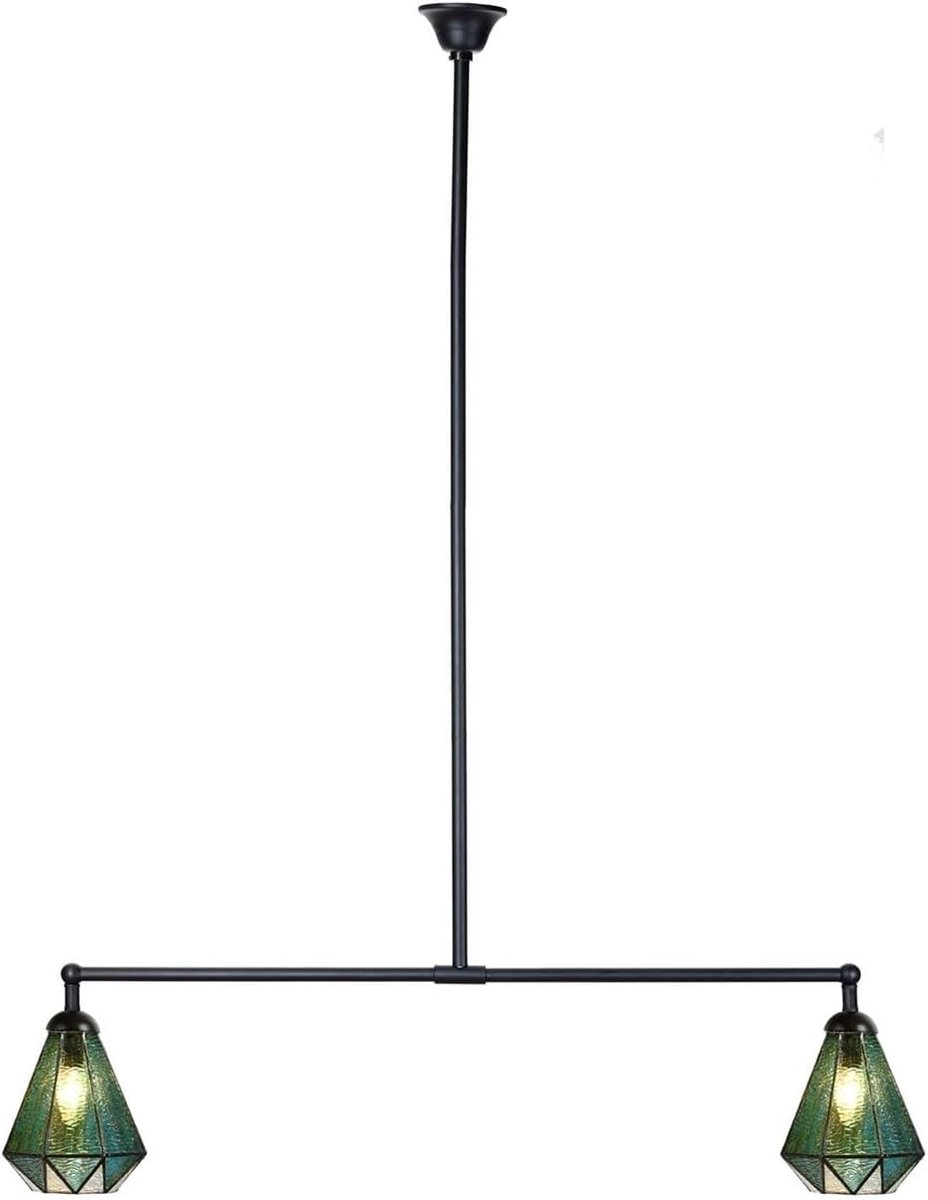 T-lamp 2 lichten - geometrisch patroon in groen - sfeervolle verlichting voor elk interieur - SnelShoppen