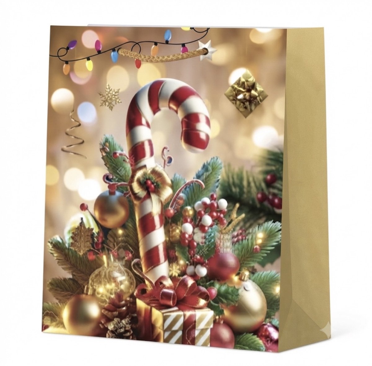 Luxe Kersttassen Set van 8 Stuks - 32*24*13cm – Sfeervolle Papieren Cadeautassen met Kerstdesign
