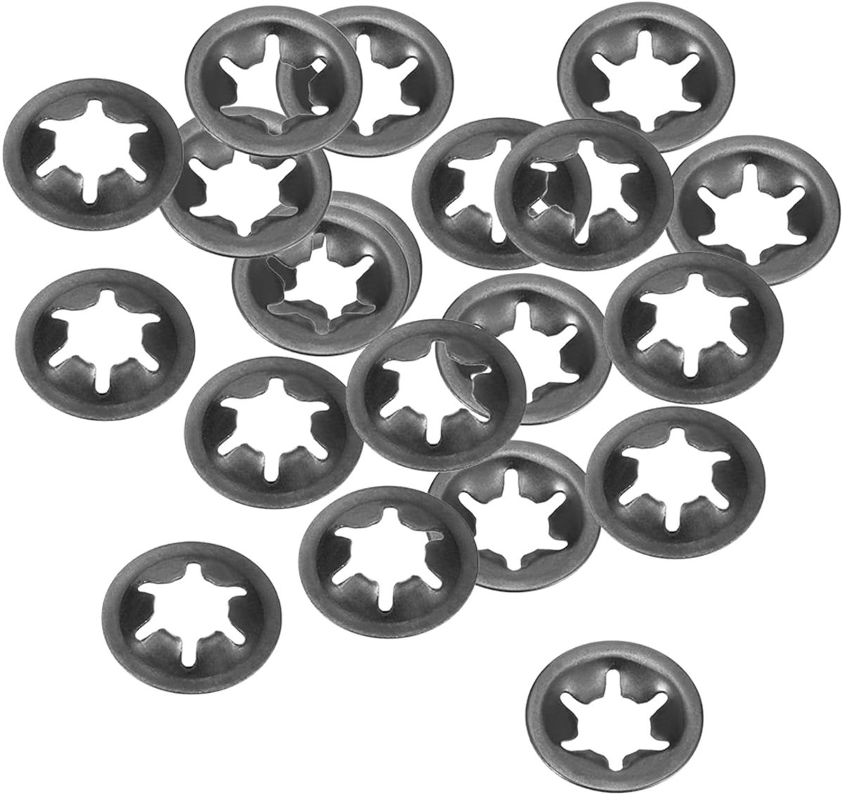 20 stuks stersluitingen voor binnentanden M8 - [8 mm x 18 mmod] voor schokdemping, mechanische uitrusting, sluitringen, hoge snelheid, staal 65 Mn
