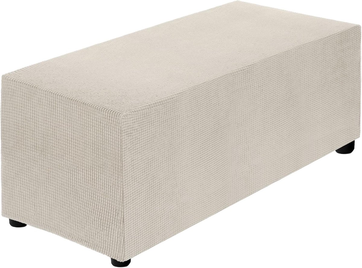 Kruk Cover, Lengte: 130-160cm / 51"-63" Beschermhoes Krukbeker, Strandmon Cover voor Voetenbank, Stretch Cover Wasbaar Afdekking Overtrek Kruk Protector - Beige