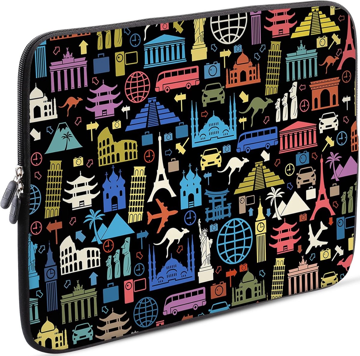 11-11.6 Inch laptophoes - Neopreen Laptoptas Compatibel voor MacBook/Chromebook, 42 designs om uit te kiezen, veelkleurig