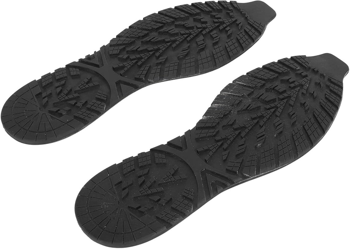 Rubber, Elastisch en Duurzaam, Vervanging van Antislipzolen, Eenvoudig Te Installeren met Duidelijke Patroonlijnen (BLACK)
