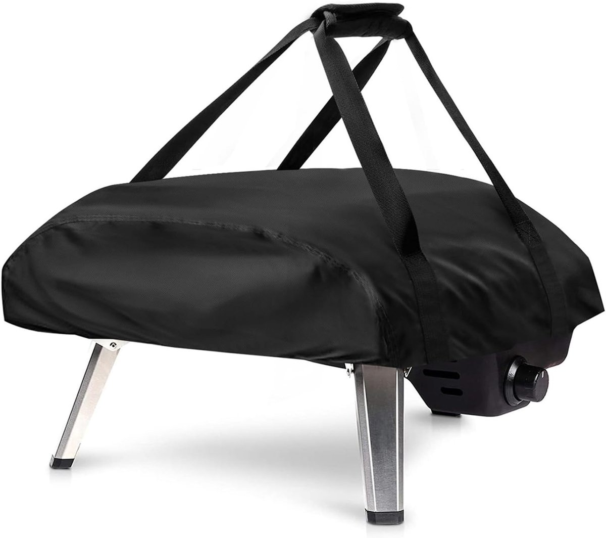 Pizzaovenafdekking voor Ooni Koda 16, waterdicht, weerbestendige pizzaoven, draagtas, Oxford-stof, pizzaoven, draagtas, pizzaoven, accessoires, zwart (66 x 60 x 22 cm)
