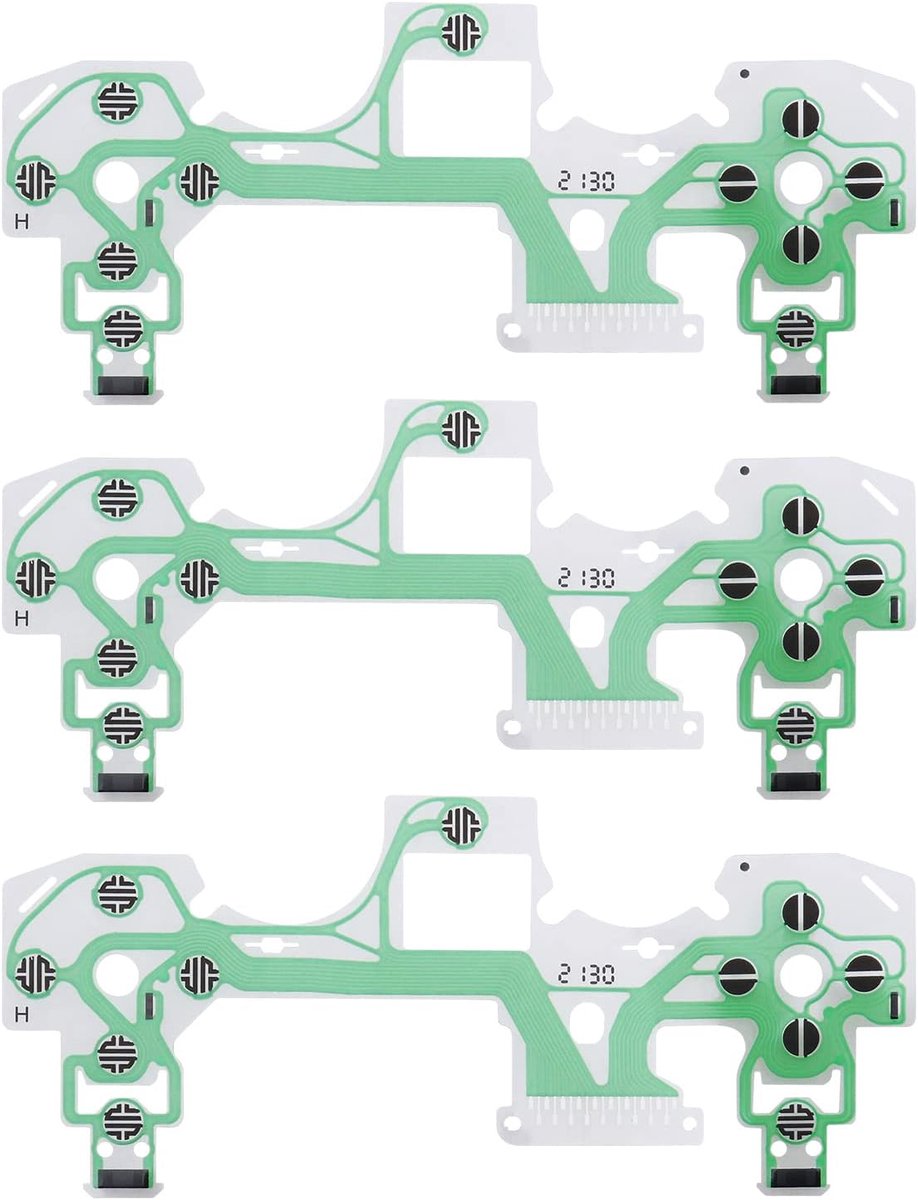 Lord of the Tools Toetsenbord Geleidende Folie Reparatie Onderdeel Flexibele Regelaars Pads Compatibel met PS4 Controller JD-M-050 JD-M-055