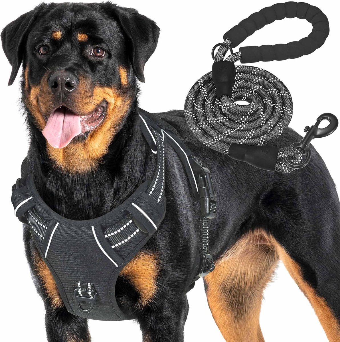 Heavy Duty tactisch hondenharnas voor grote honden, anti-trek, verstelbaar huisdierenharnas, reflecterende servicetraining gemakkelijke controle, huisdiervest, militaire werkhondenharnassen