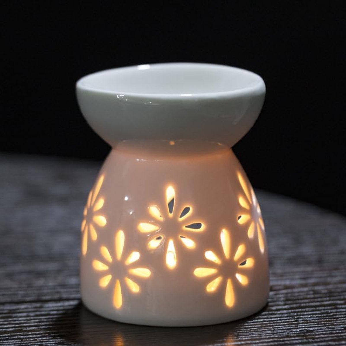 Geurlamp Theelicht, Mini-theelichthouder Oliebrander, Aromaverstuiver met Theelicht Lepel voor Wellness, Ontspanning, SPA, Verschillende Geurolie Geschikt