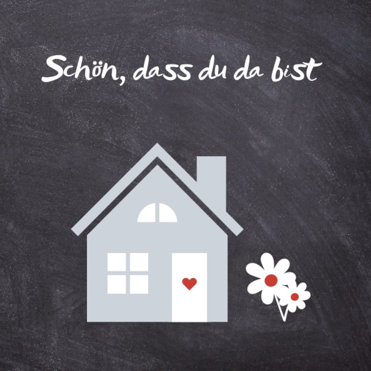 Ferienhaus, Ferienwohnung, Hotel, AirBnB, 100 Seiten blanco, Schiefer, rustikal, quadratisch, Schön, dass du da bist: Für Bed an Breakfast, ... Gasthof, Übernachtungsgäste, Jugendherberge