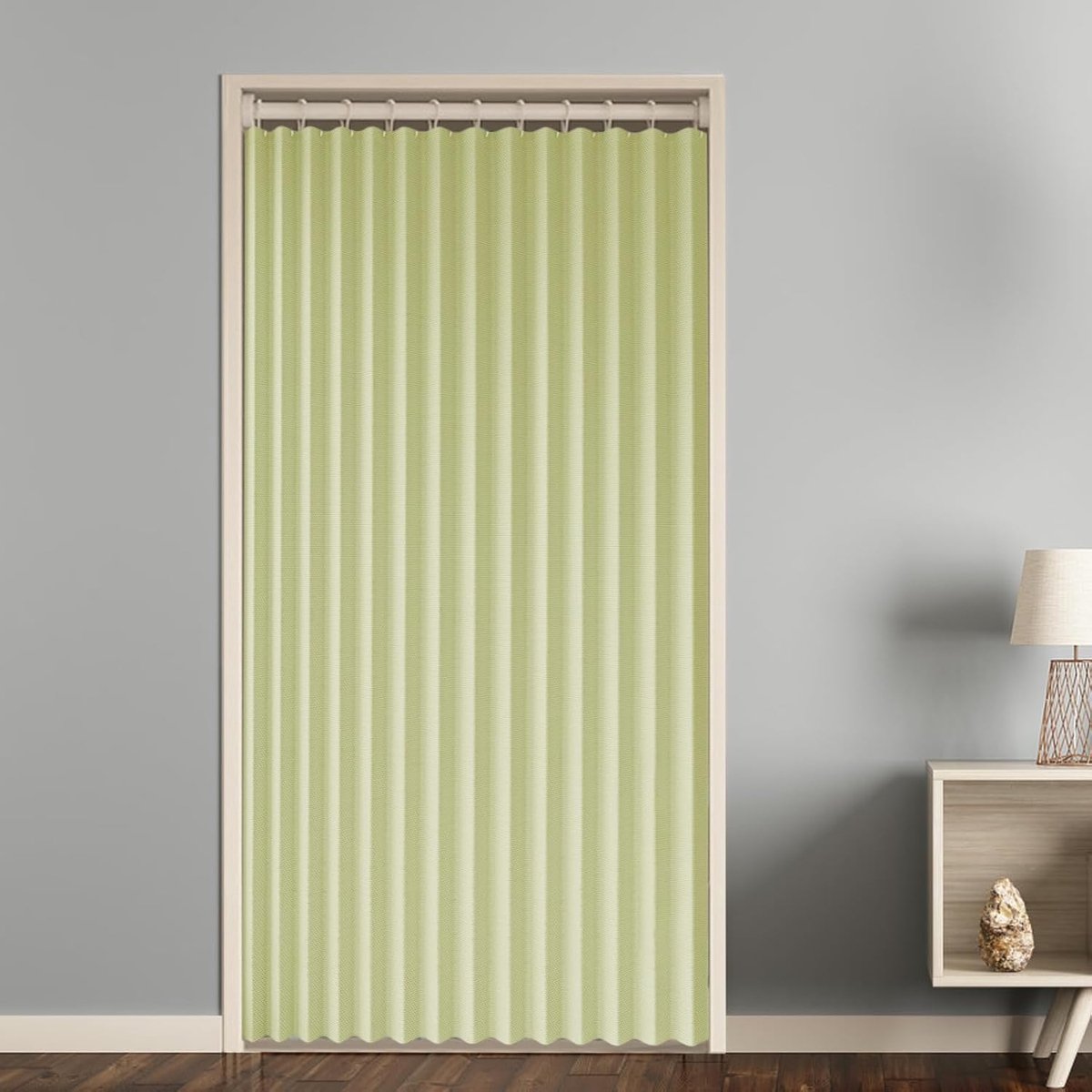 ondoorzichtig, magnetisch, voor deuren en kasten, ruimteverdeler, gordijn, thermisch deurgordijn, koudebescherming, vouwgordijn voor onzichtbare deuren met haken, 1 stuk, 220 g/m²