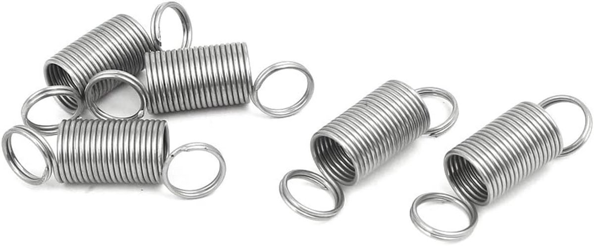 sourcingmap 0.6mmx7mmx25mm 304 RVS Spanningsveren Zilver Tone 5pcs