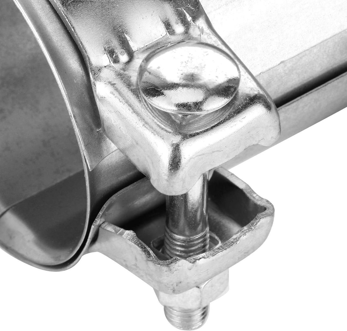 Joint Uitlaat Band Klem - 3in 76mm Uitlaatpijp Connector Dubbele Klem Joiner Roestvrijstalen Mouw Universele Buis Reparatie Onderdelen