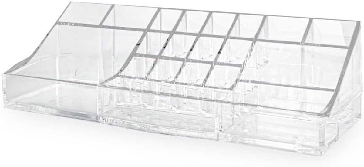 up Organizer met 20 Vakken - Make-up Organizer Transparant - Sieraden Makeup Cosmetica Opbergsysteem - Display Houder voor Lippenstift / Nagellak / Brushes / Visagie - Make up kwasten / Sieraden etc. - Decopatent