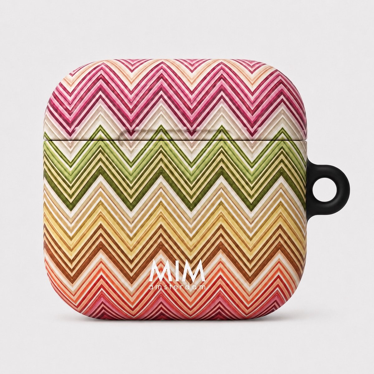 MIM Amsterdam - Happy Hour - Geschikt voor AirPods 4 - AirPod hoesje - AirPod hoesje met print - Shockproof- Cover voor AirPods - Trendy AirPod case
