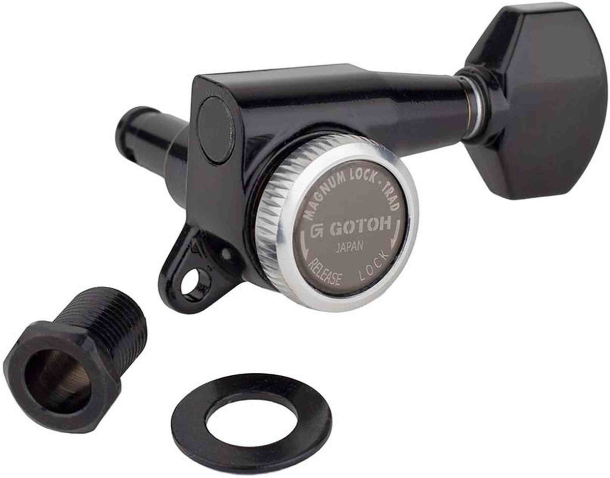 Gotoh GTH15352 SG381 stemmechanieken (posts 6xL) met Magnum Lock Trad and 07 knoppen, 6R, cosmo zwart