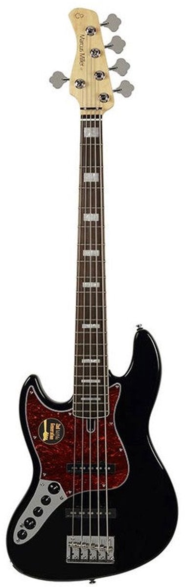 Sire V7+ A5L/BK Marcus Miller 2nd Gen linkshandige 5-snarige Black basgitaar