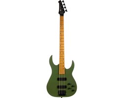 Spira B-400 MGR 4-String Elektrische Bas Actieve Villain Soapbar Pickups Roasted Poplar Satin Dark Green