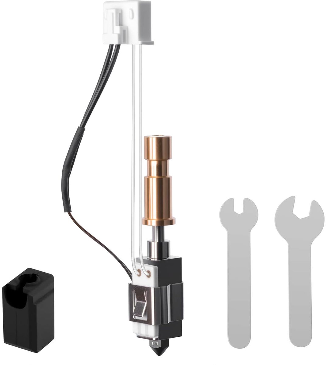 Kobra S1 keramiek hotend, High Temp & Fast Speed Hot End met 0,4 mm gehard stalen mondstuk en siliconen sokkel compatibel met Anycubic Kobra S1/S1 Combo 3D-printers