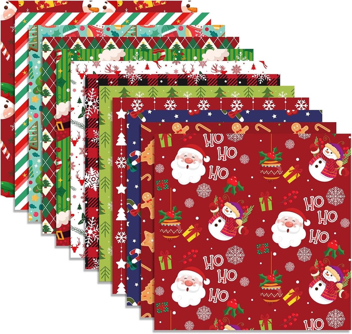 24 vellen scrapbooking-papier, Kerstmis, voor het maken van kaarten, uitnodigingen, origami, dagboek, achtergrond, decoratief papier, 30 x 30 cm