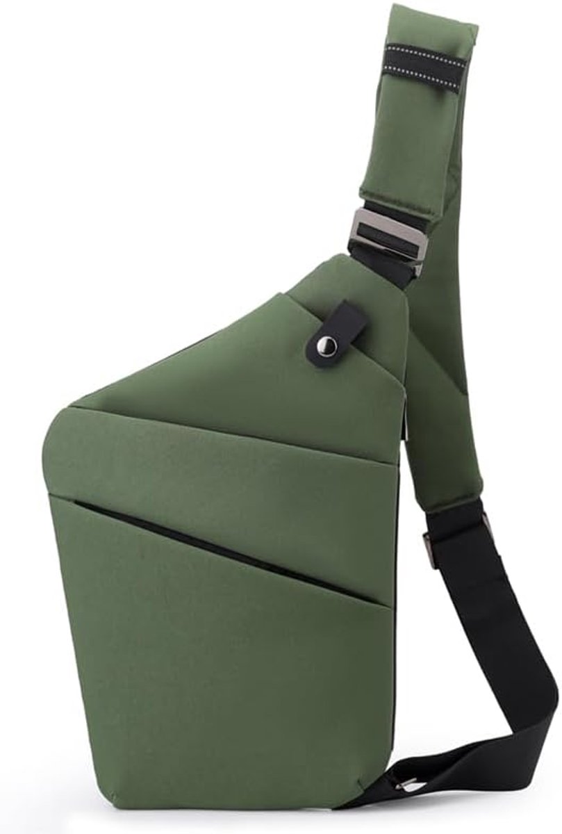 reistas, één schouder grote capaciteit cross-body tas borst mode lichtgewicht draagtassen voor reizen sport, Bruin, 7.87 x 12.6 x 0.71 inches