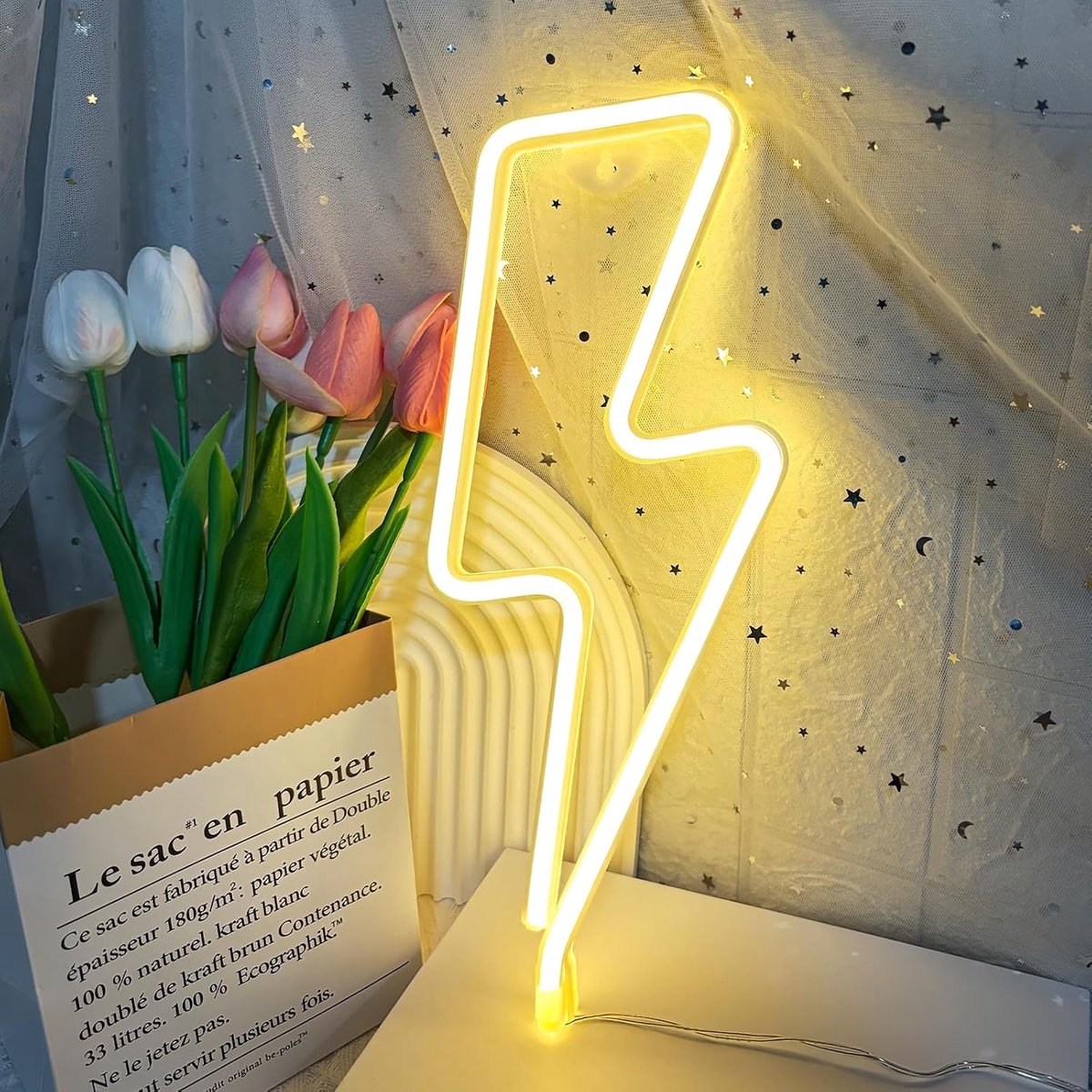 Blitz Neonbord Led Neonborden voor Wanddecoratie | Werkt op Batterijen of Via USB Decoratief Neonlicht Lichtreclame voor Slaapkamer Kinderkamer Feest Bars Verjaardagscadeau