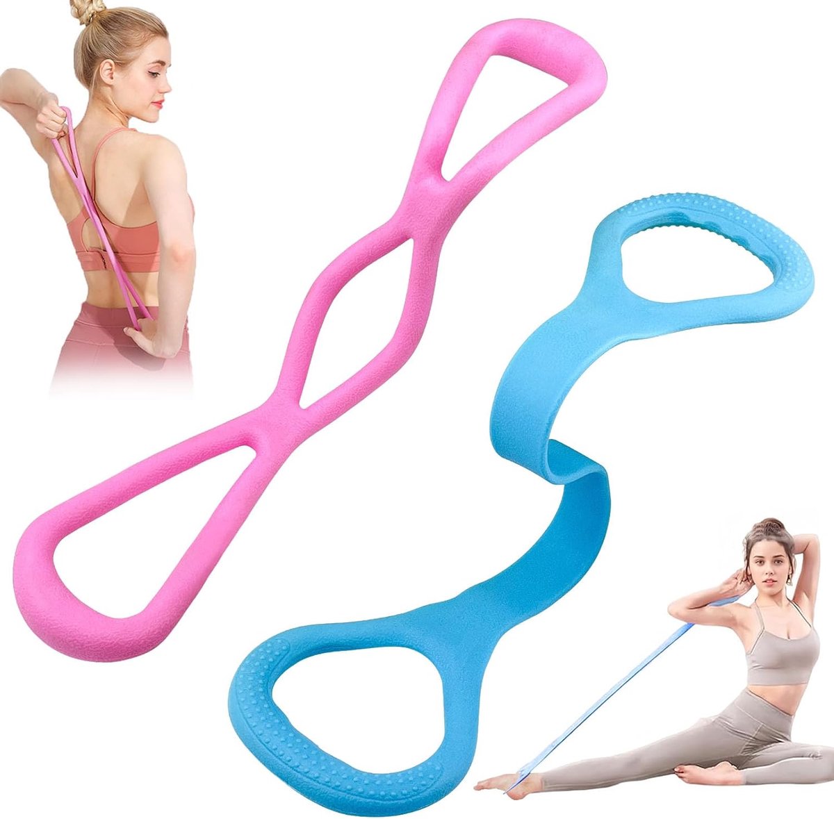 Banden, duurzame fitnessbanden, TPR-weerstandsbanden voor finess, yoga, pilates, open rug, schouders