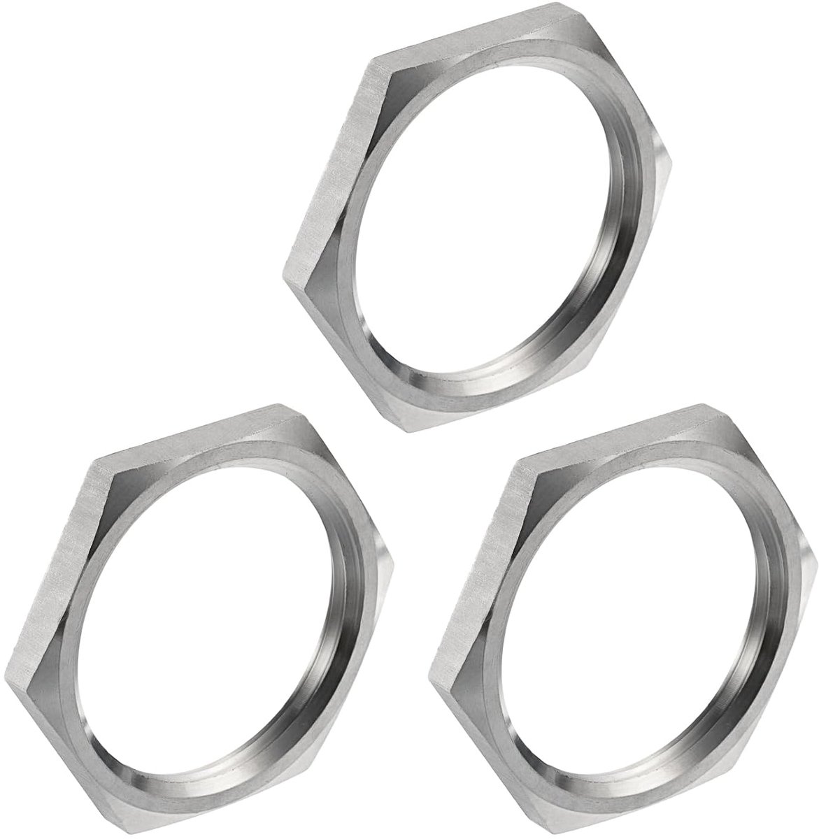 3 stuks gietijzeren buisschroefverbinding zeskantmoer, 304 roestvrij stalen zeskantmoer NPT 1-1/4 inch binnendraad voor de installatie van installaties, waterbezem en bodemreiniger