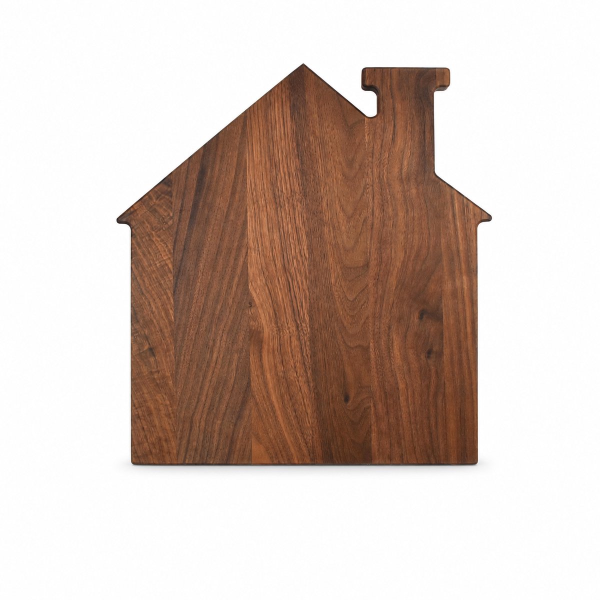 Huisvormige Borrelplank – FSC 100% Walnoothout – Serveerplank en Kaasplank – 20 x 21,4 cm