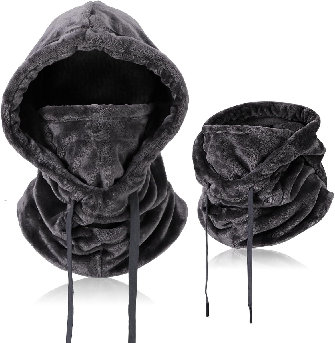 Bivakmuts voor de winter, thermische fleece, uniseks, winddicht, skimasker, gezichtsbedekking, multifunctionele verstelbare wintermuts met nekwarmer voor dames en heren, outdoorsporten