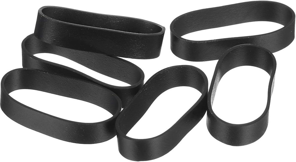 120 stuks siliconen elastieken, 5 mm x 20,5 mm, elastieken, ringen, kabelbinders, sterke elastische banden, antislip, voor kabelomwikkeling, zaksluitingen, zwart
